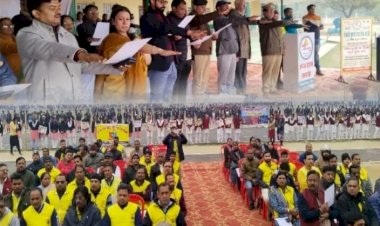 कमिश्नर ने सड़क सुरक्षा की स्टूडेंट को दिलाई शपथ, सीट बेल्ट और हेलमेट की बताई अहमियत...