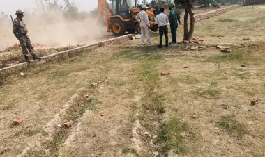 फिर गरजा बीडीए का बुल्डोजर, सीबीगंज के बण्डिया में अवैध कॉलोनी ध्वस्त