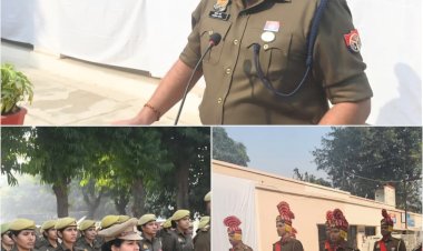 एसएसपी ने पुलिस लाइन में किया ध्वजारोहण