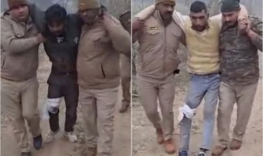 पुलिस मुठभेड़ में लुटेरे गिरफ्तार