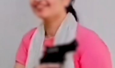 रिवॉल्वर लहराती युवती का वीडियो वायरल