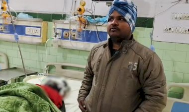 अज्ञात वाहन की टक्कर से युवक गंभीर, जिला अस्पताल में भर्ती