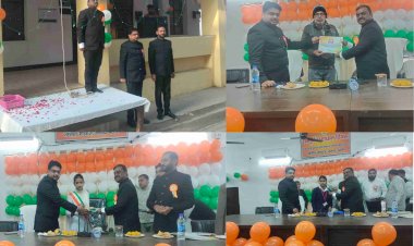 मीरगंज तहसील परिसर में आन, बान और शान के साथ फहराया गया राष्ट्रीय ध्वज