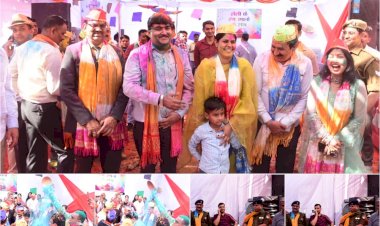 वर्दी और कलम के बीच घुला होली का रंग