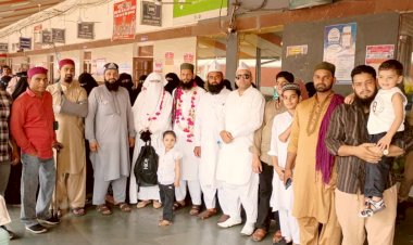 बरेली: 'लबों पर दुआ, आंखों में नमी'; हज यात्रियों का पहला जत्था मदीने के लिए रवाना, स्टेशन पर हुआ भावुक इस्तकबाल