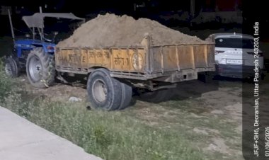 देवरनियां: अवैध खनन पर बड़ी कार्रवाई, मिट्टी से भरी ट्रैक्टर-ट्रॉली को नायब तहसीलदार ने किया सीज
