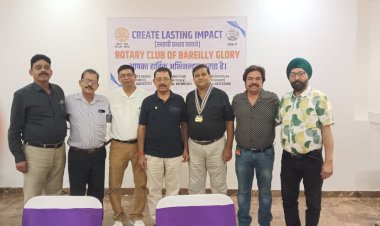 रोटरी क्लब ऑफ बरेली ग्लोरी की नई कार्यकारिणी घोषित, पांच नए सदस्य बने क्लब का हिस्सा