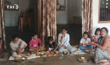 नवमी पर हवन-पूजन और कन्या पूजन कर मां दुर्गा का लिया आशीर्वाद