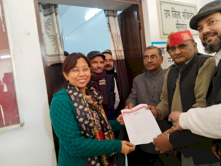 किसानों की समस्यायों के लेकर सपाइयों ने एसडीएम को सौंपा ज्ञापन