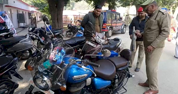 तेज आवाज वाली बुलेट का एसएसपी दफ्तर में कटा 11 हजार का चालान,  जाने मामला