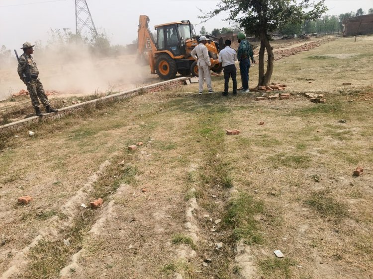 फिर गरजा बीडीए का बुल्डोजर, सीबीगंज के बण्डिया में अवैध कॉलोनी ध्वस्त
