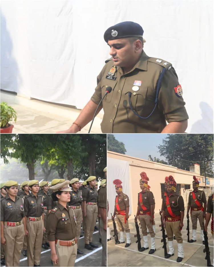 एसएसपी ने पुलिस लाइन में किया ध्वजारोहण
