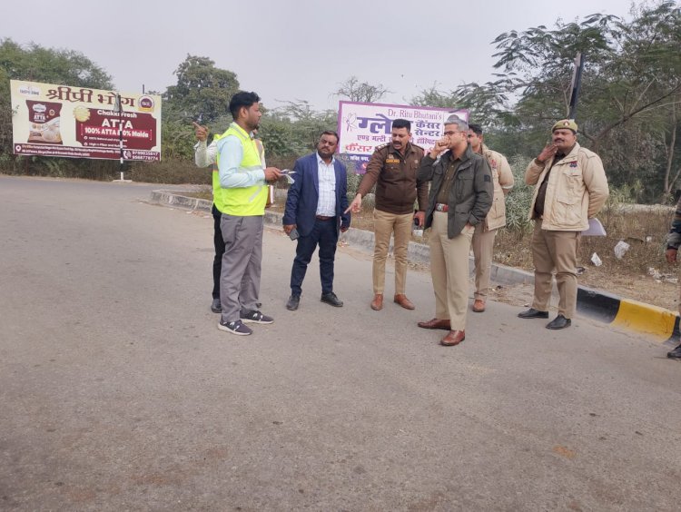 मीरगंज में सड़क दुर्घटनाओं पर अंकुश लगाने सक्रिय प्रशासन, हाईवे कट पॉइंट्स का गहन निरीक्षण
