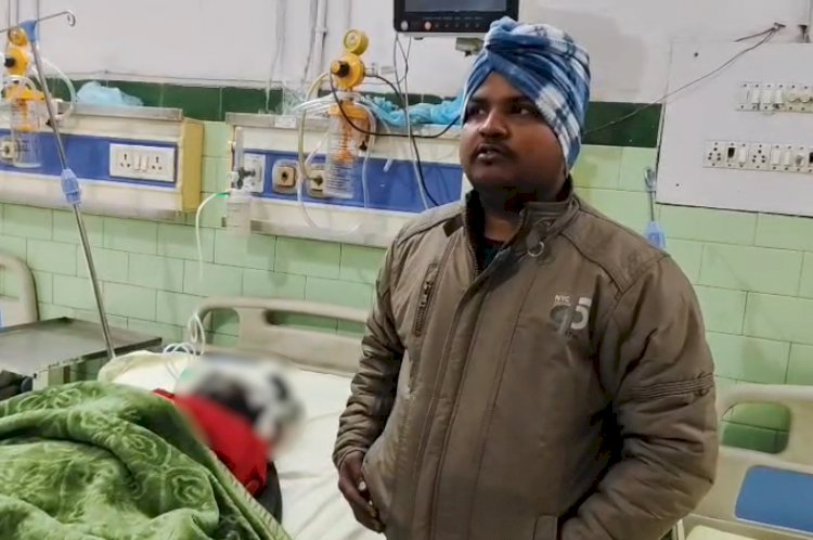 अज्ञात वाहन की टक्कर से युवक गंभीर, जिला अस्पताल में भर्ती