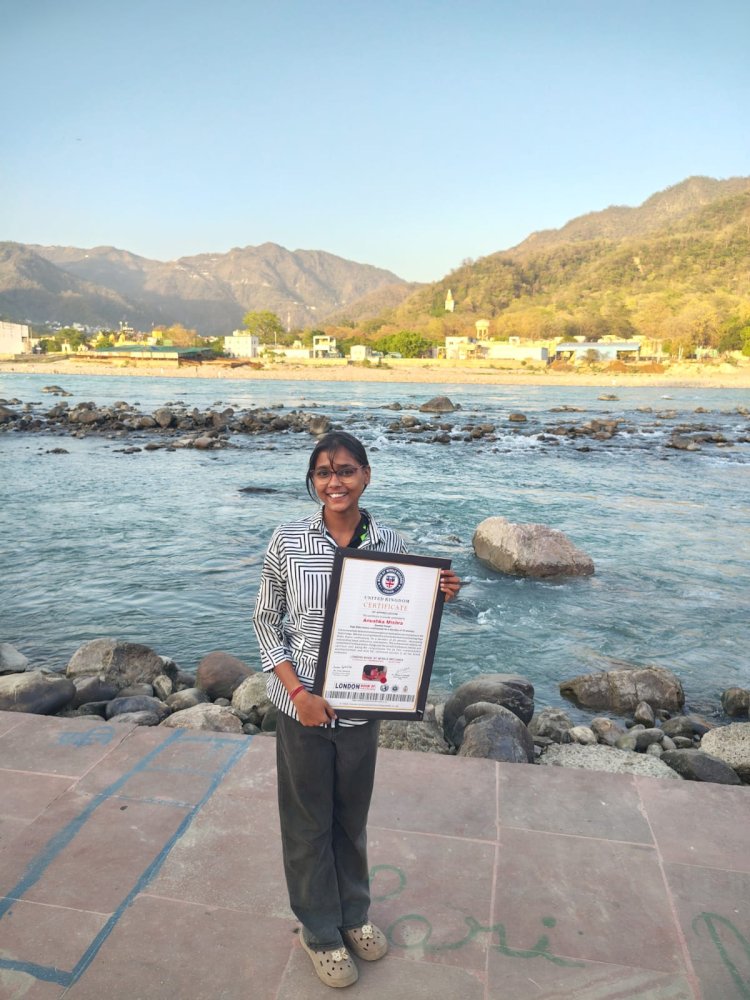 बरेली की अनुष्का मिश्रा ने योग में बनाया विश्व रिकॉर्ड