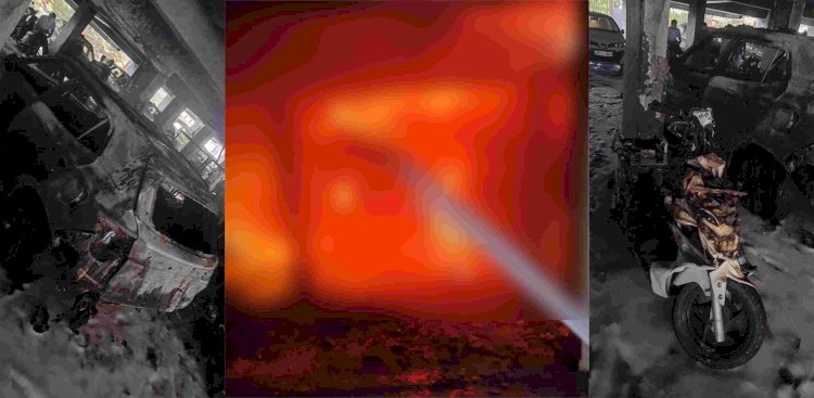 सुबह की खामोशी को निगल गई आग