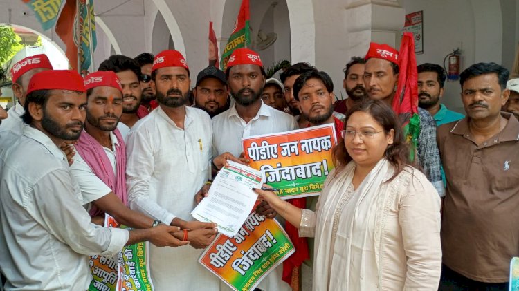 बिजली व्यवस्था और बढ़े लोड के विरोध में सपा यूथ ब्रिगेड का प्रदर्शन, राज्यपाल के नाम सौंपा ज्ञापन