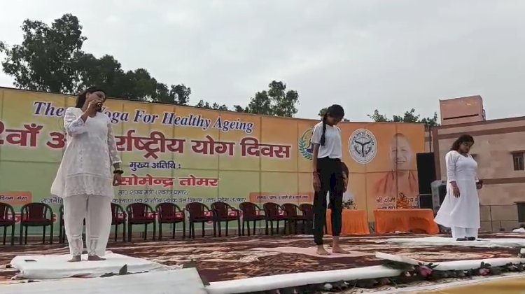 मेरठ में योग दिवस पर 2500 लोगों ने किया योगाभ्यास
