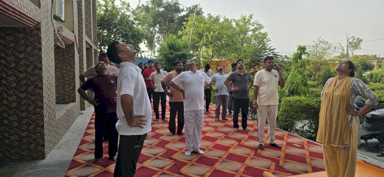 रिठौरा में उत्साह के साथ मनाया गया अंतरराष्ट्रीय योग दिवस